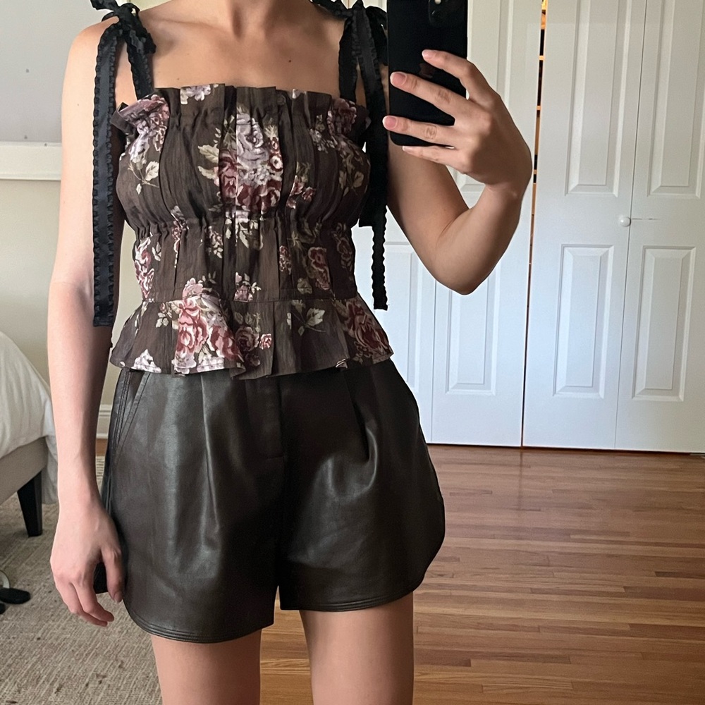 Floral Brown Women's Top